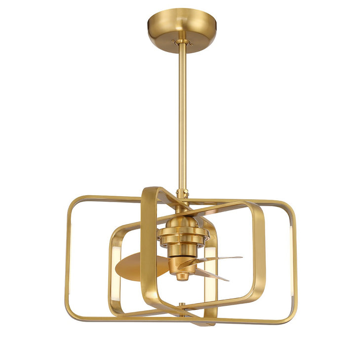 Savoy House 24-FD-955-322 LED Fan D'Lier, Warm Brass