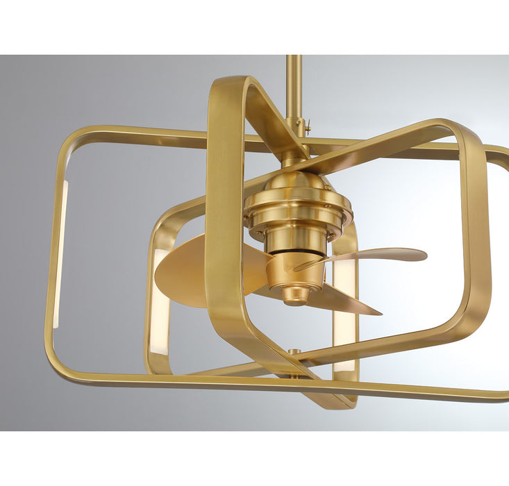 Savoy House 24-FD-955-322 LED Fan D'Lier, Warm Brass