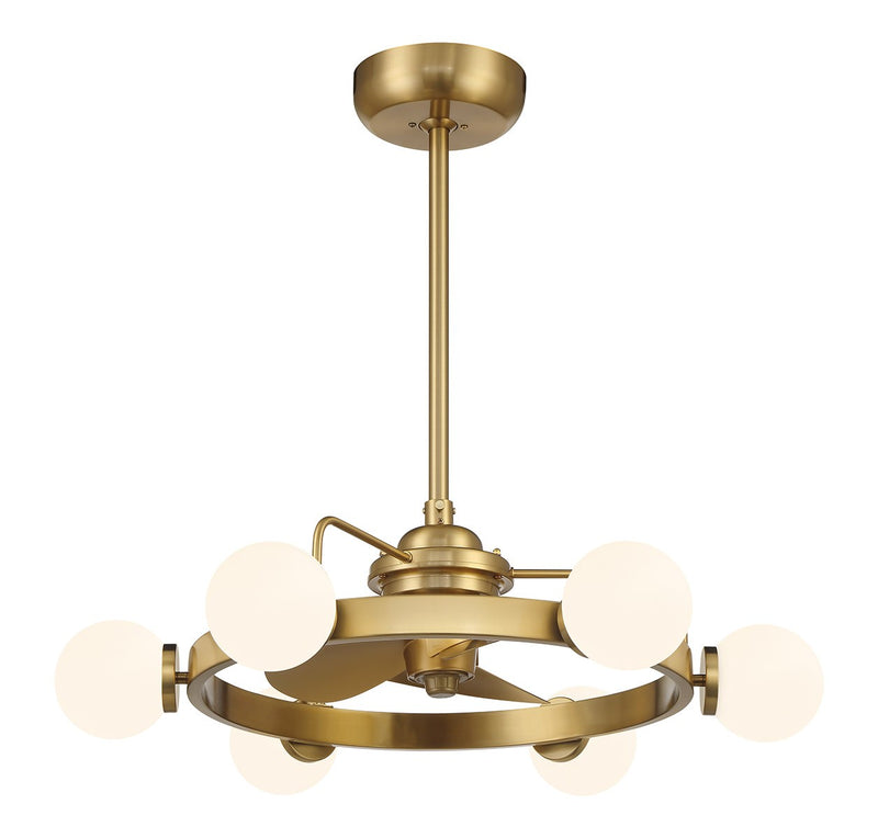 Savoy House 30-FD-345-322 LED Fan D'Lier, Warm Brass