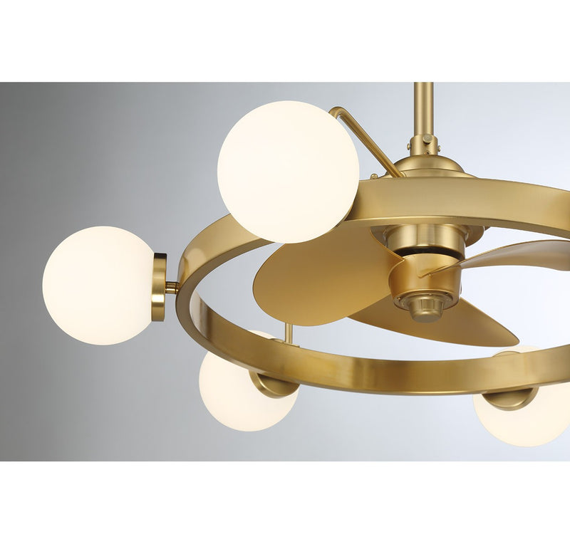 Savoy House 30-FD-345-322 LED Fan D'Lier, Warm Brass