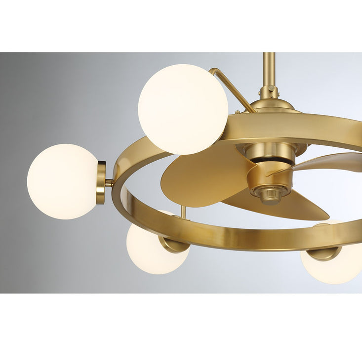 Savoy House 30-FD-345-322 LED Fan D'Lier, Warm Brass