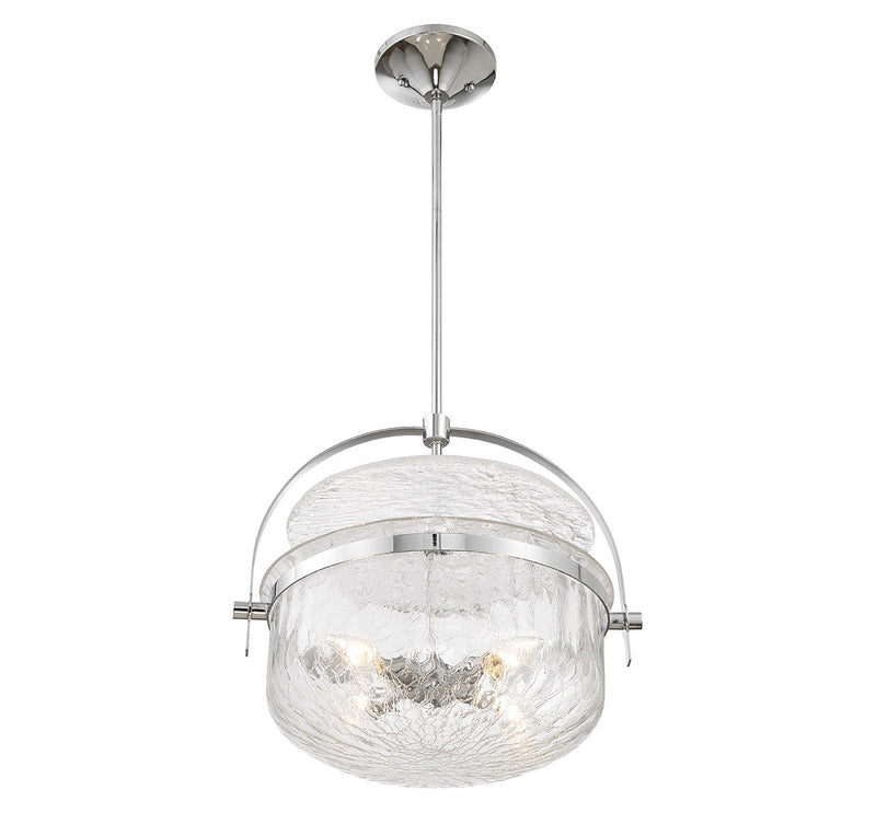 Savoy House 6-4723-4-11 Four Light Convertible Semi-Flush/Pendant, Polished Chrome