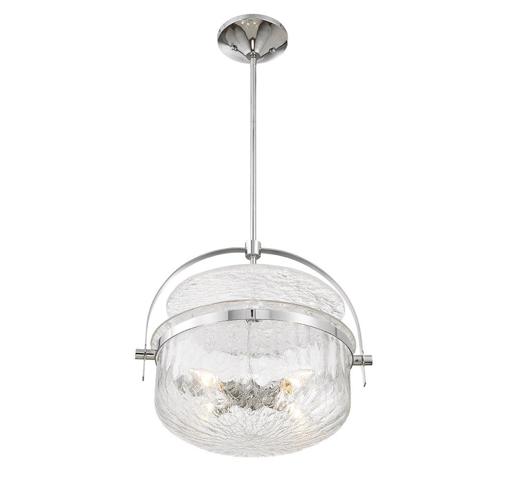 Savoy House 6-4723-4-11 Four Light Convertible Semi-Flush/Pendant, Polished Chrome
