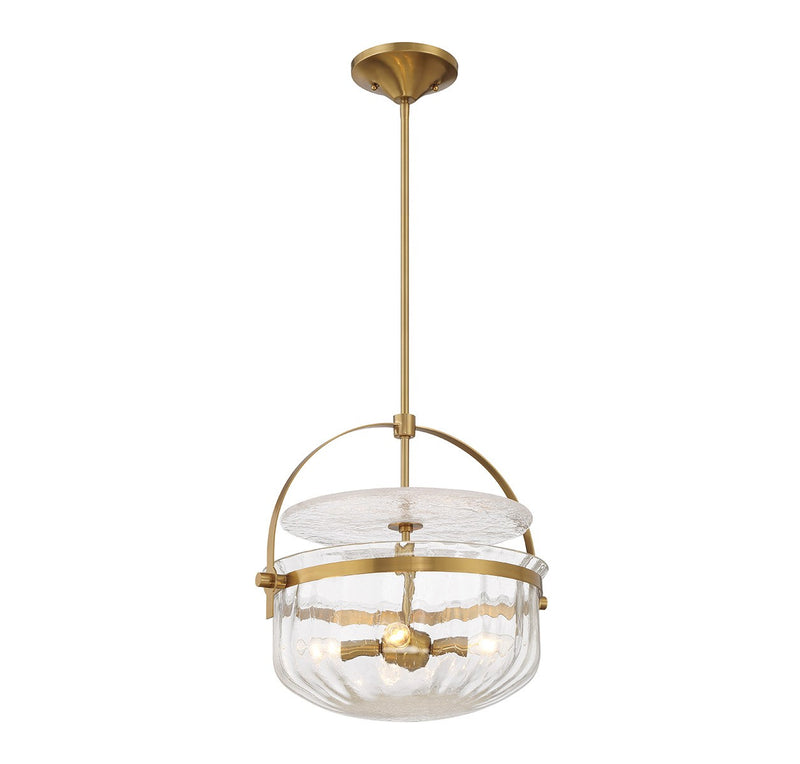 Savoy House 6-4723-4-322 Four Light Convertible Semi-Flush/Pendant, Warm Brass