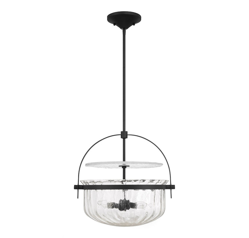 Savoy House 6-4723-4-89 Four Light Convertible Semi-Flush/Pendant, Matte Black