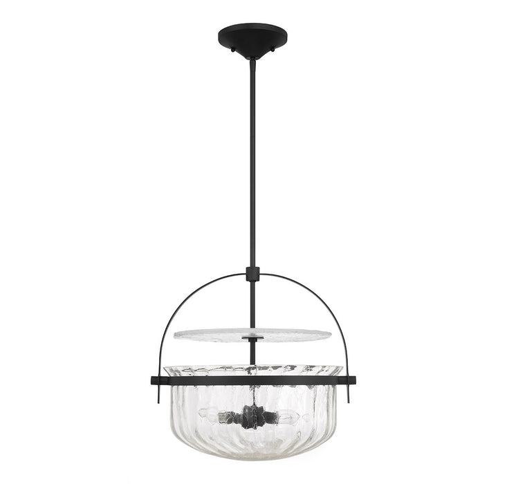 Savoy House 6-4723-4-89 Four Light Convertible Semi-Flush/Pendant, Matte Black