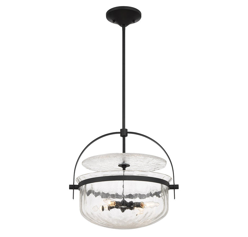 Savoy House 6-4723-4-89 Four Light Convertible Semi-Flush/Pendant, Matte Black