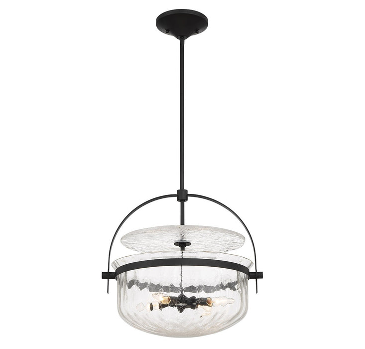 Savoy House 6-4723-4-89 Four Light Convertible Semi-Flush/Pendant, Matte Black