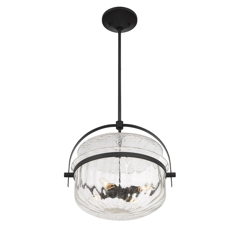 Savoy House 6-4723-4-89 Four Light Convertible Semi-Flush/Pendant, Matte Black