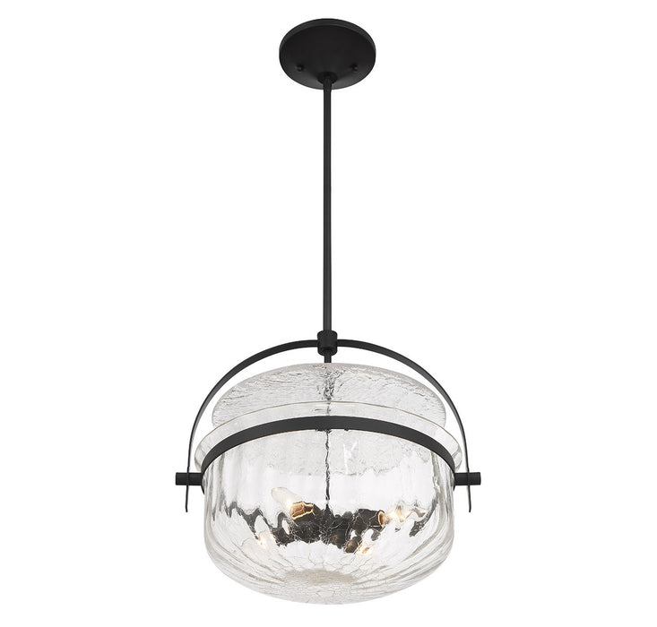 Savoy House 6-4723-4-89 Four Light Convertible Semi-Flush/Pendant, Matte Black