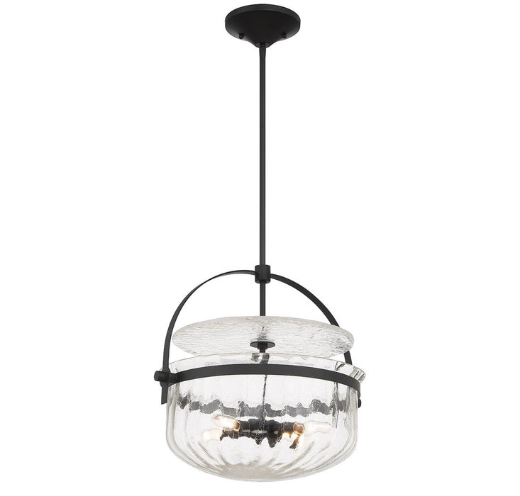 Savoy House 6-4723-4-89 Four Light Convertible Semi-Flush/Pendant, Matte Black