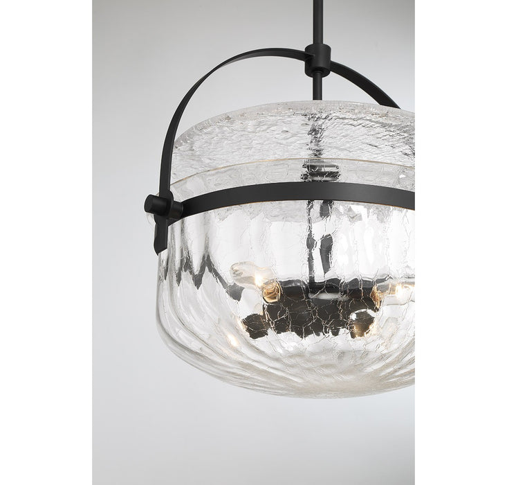 Savoy House 6-4723-4-89 Four Light Convertible Semi-Flush/Pendant, Matte Black