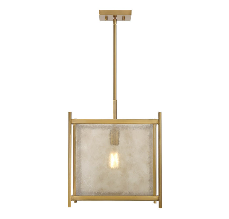 Savoy House 7-3801-1-322 One Light Pendant, Warm Brass