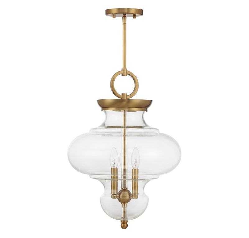 Savoy House 7-5801-3-322 Three Light Pendant, Warm Brass