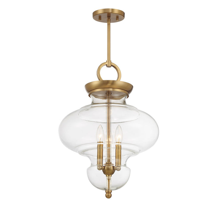 Savoy House 7-5801-3-322 Three Light Pendant, Warm Brass