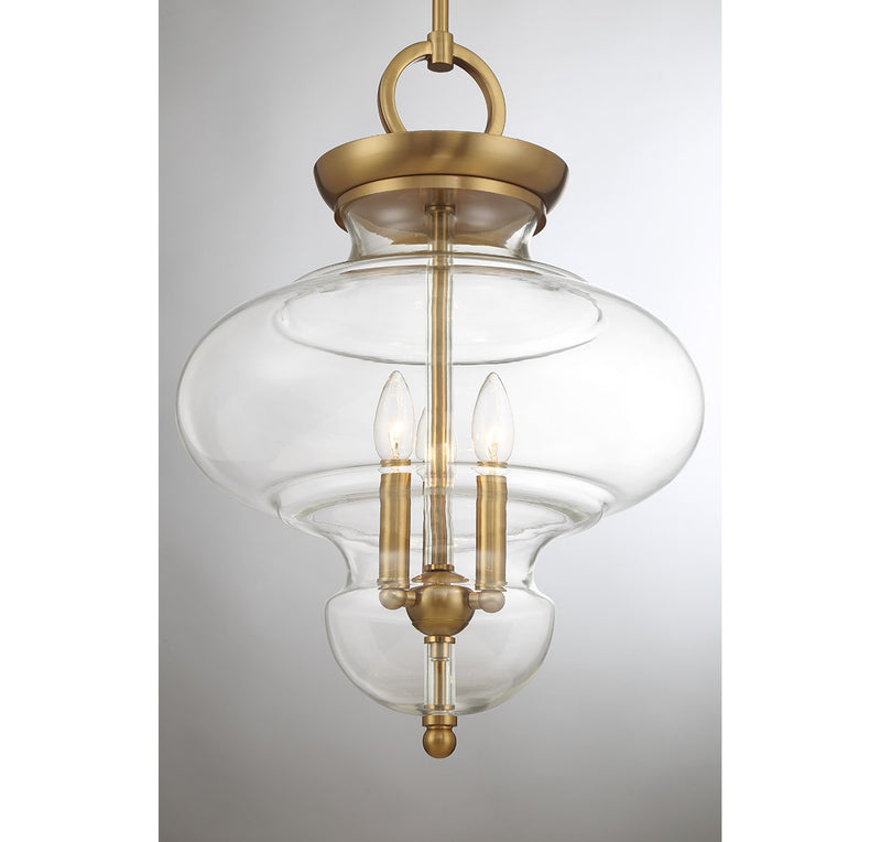 Savoy House 7-5801-3-322 Three Light Pendant, Warm Brass