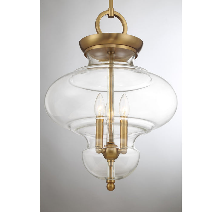 Savoy House 7-5801-3-322 Three Light Pendant, Warm Brass