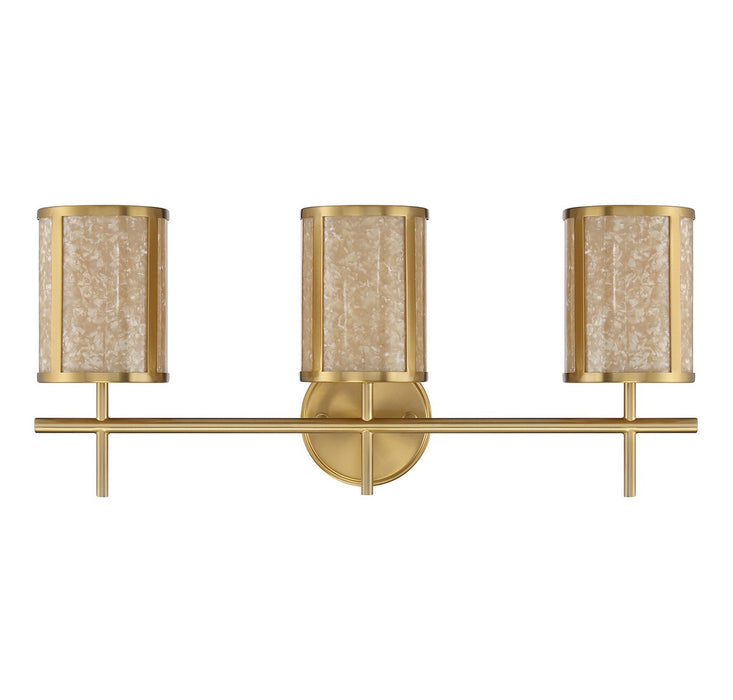 Savoy House 8-2055-3-322 Three Light Bathroom Vanity, Warm Brass