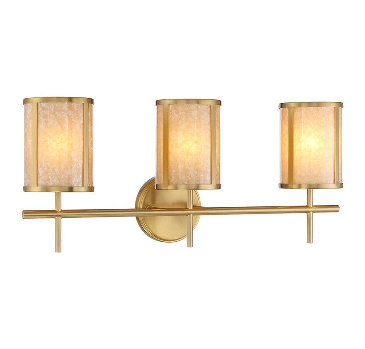 Savoy House 8-2055-3-322 Three Light Bathroom Vanity, Warm Brass