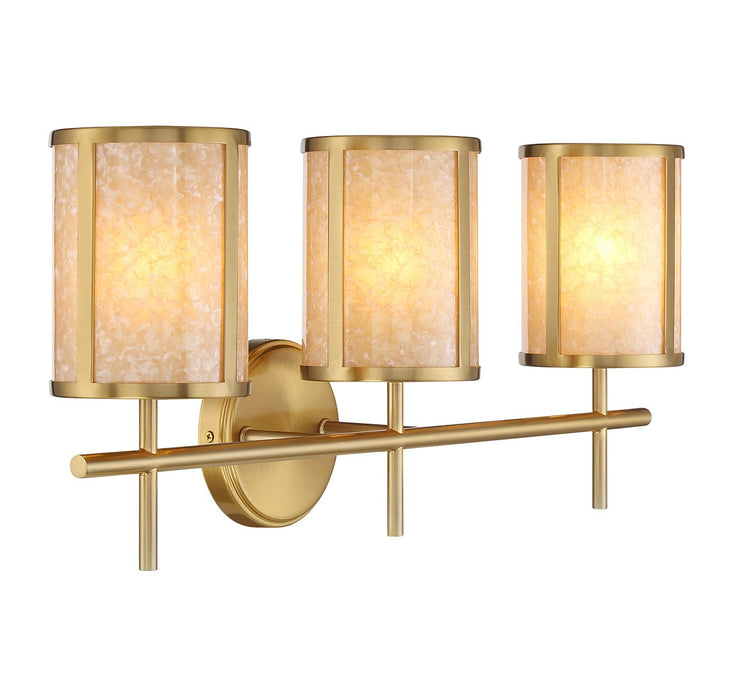 Savoy House 8-2055-3-322 Three Light Bathroom Vanity, Warm Brass