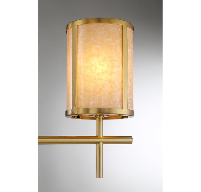 Savoy House 8-2055-3-322 Three Light Bathroom Vanity, Warm Brass