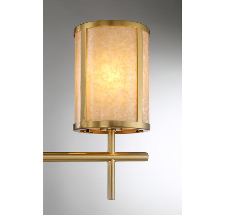 Savoy House 8-2055-3-322 Three Light Bathroom Vanity, Warm Brass