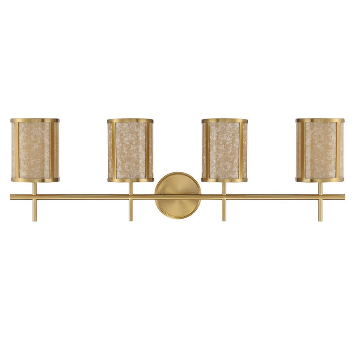 Savoy House 8-2055-4-322 Four Light Bathroom Vanity, Warm Brass