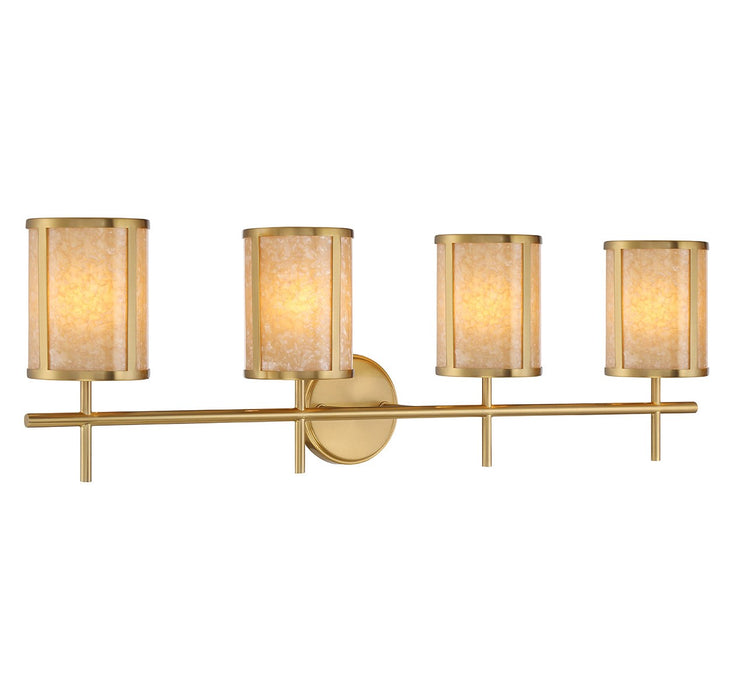 Savoy House 8-2055-4-322 Four Light Bathroom Vanity, Warm Brass