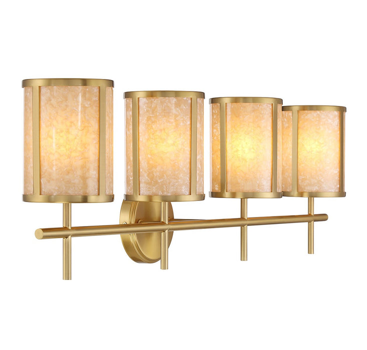 Savoy House 8-2055-4-322 Four Light Bathroom Vanity, Warm Brass