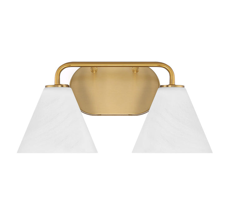 Savoy House 8-2988-2-322 Two Light Bathroom Vanity, Warm Brass