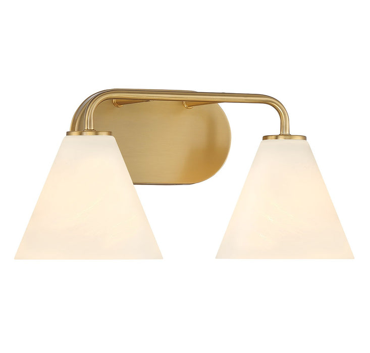Savoy House 8-2988-2-322 Two Light Bathroom Vanity, Warm Brass
