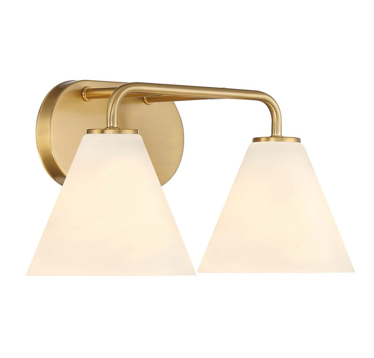 Savoy House 8-2988-2-322 Two Light Bathroom Vanity, Warm Brass