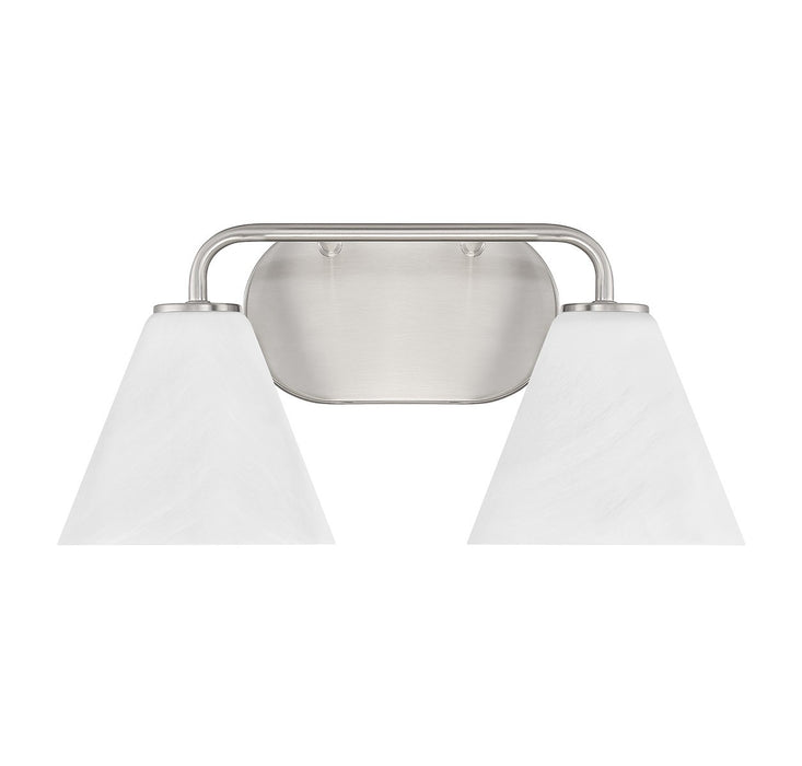 Savoy House 8-2988-2-SN Two Light Bathroom Vanity, Satin Nickel