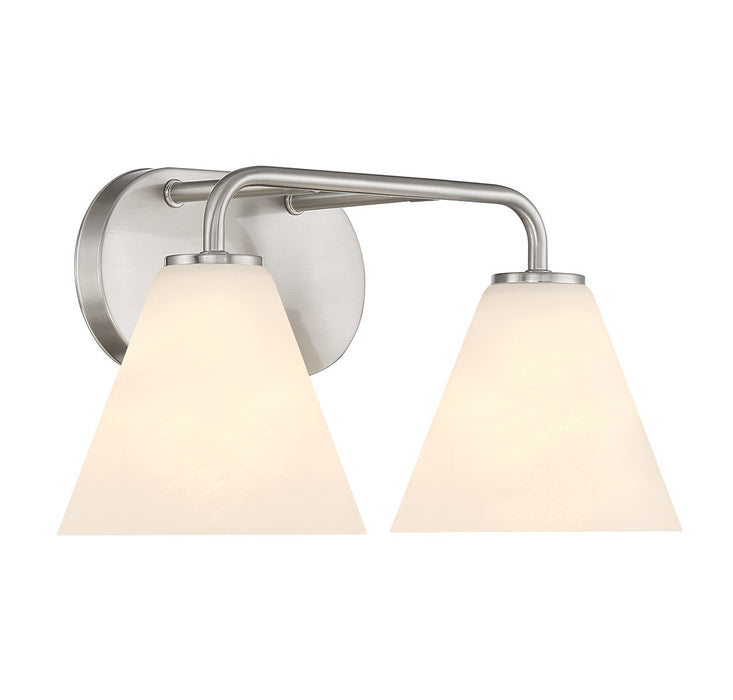 Savoy House 8-2988-2-SN Two Light Bathroom Vanity, Satin Nickel