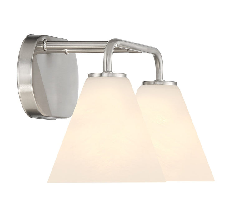 Savoy House 8-2988-2-SN Two Light Bathroom Vanity, Satin Nickel