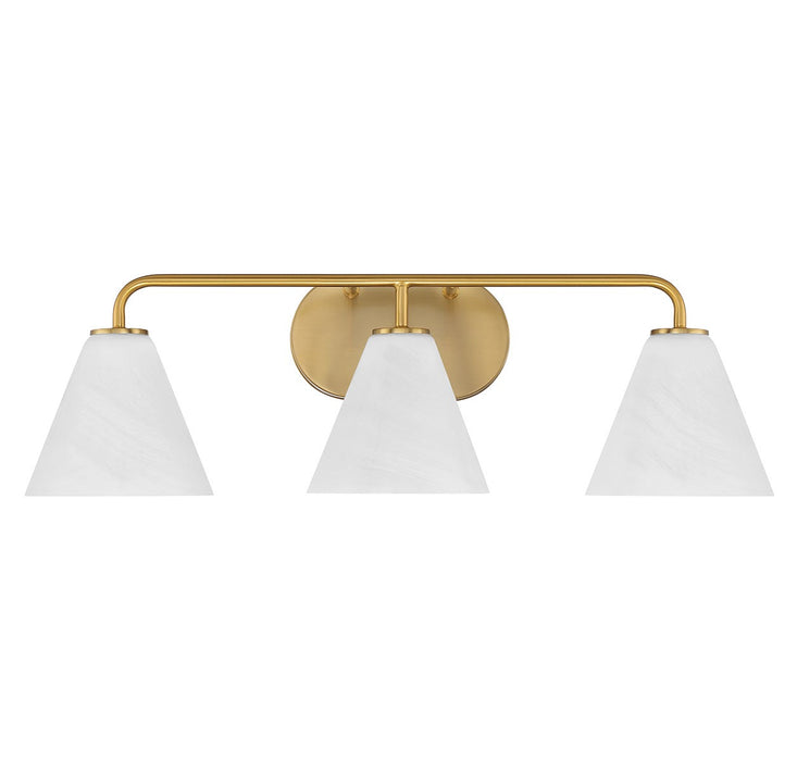 Savoy House 8-2988-3-322 Three Light Bathroom Vanity, Warm Brass