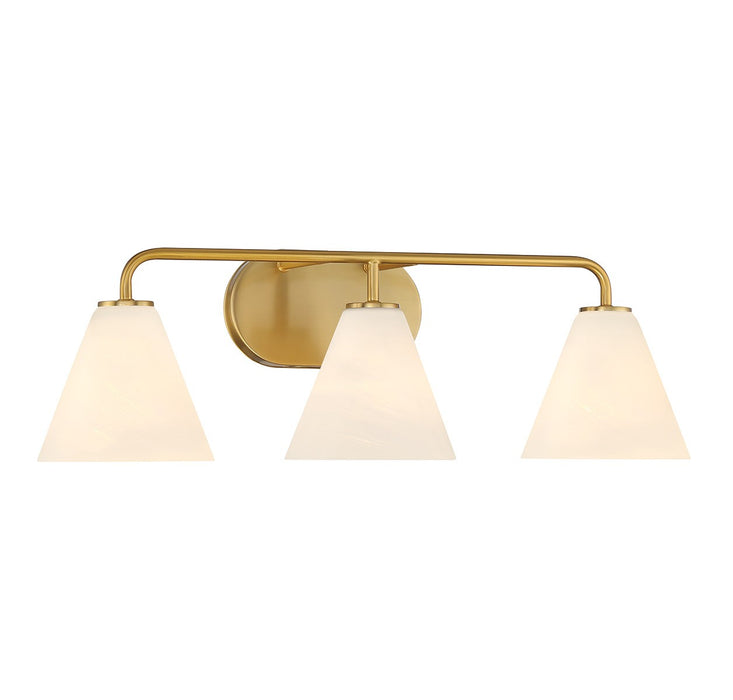 Savoy House 8-2988-3-322 Three Light Bathroom Vanity, Warm Brass