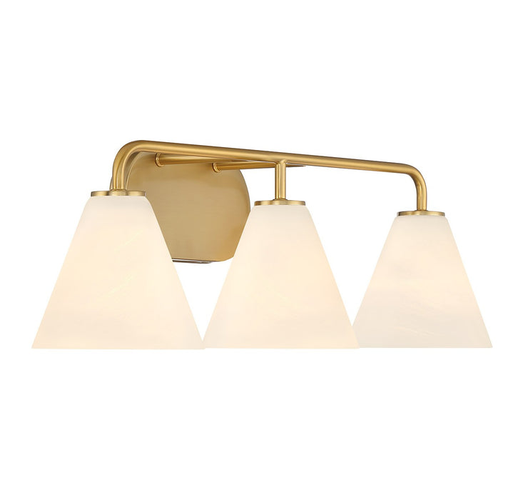 Savoy House 8-2988-3-322 Three Light Bathroom Vanity, Warm Brass