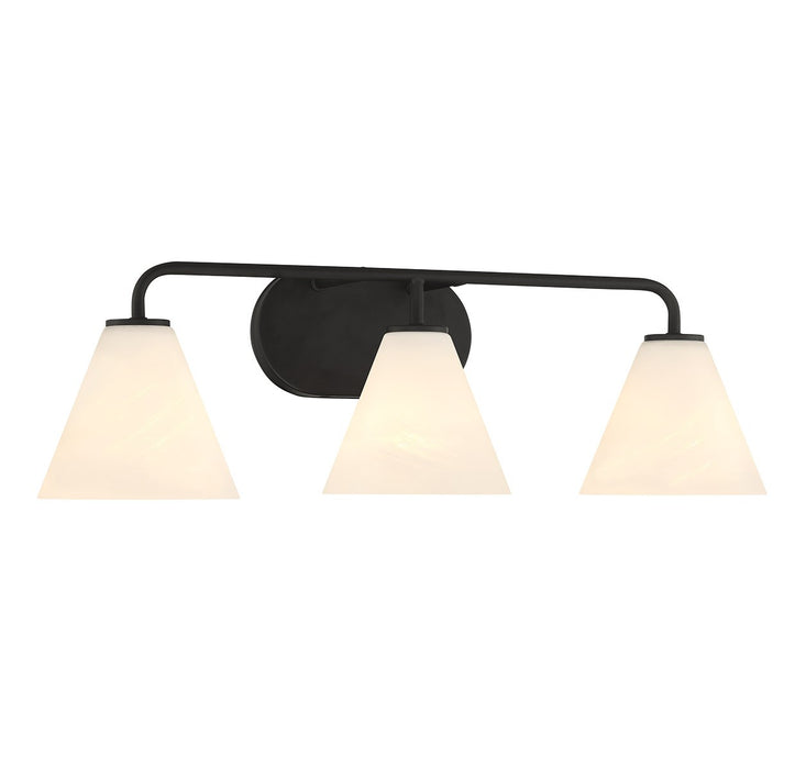 Savoy House 8-2988-3-BK Three Light Bathroom Vanity, Matte Black