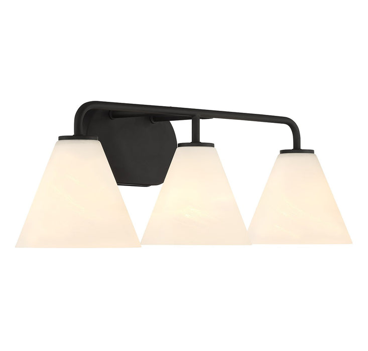Savoy House 8-2988-3-BK Three Light Bathroom Vanity, Matte Black