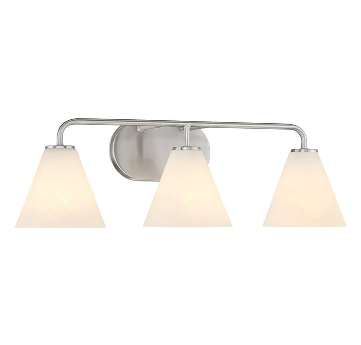 Savoy House 8-2988-3-SN Three Light Bathroom Vanity, Satin Nickel