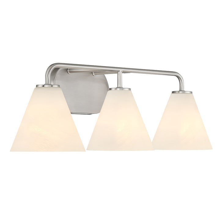 Savoy House 8-2988-3-SN Three Light Bathroom Vanity, Satin Nickel