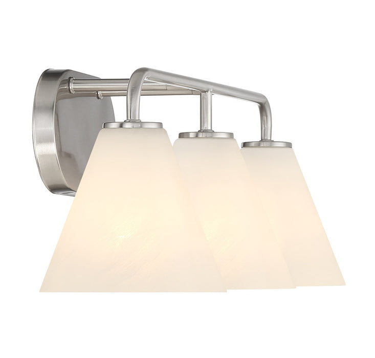 Savoy House 8-2988-3-SN Three Light Bathroom Vanity, Satin Nickel