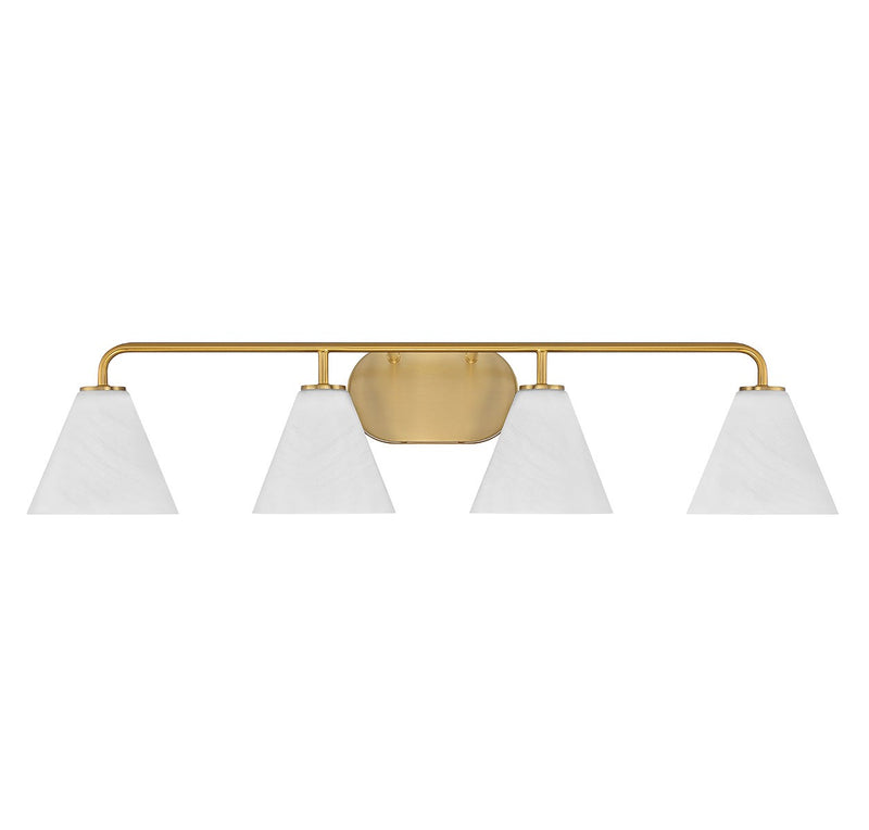 Savoy House 8-2988-4-322 Four Light Bathroom Vanity, Warm Brass