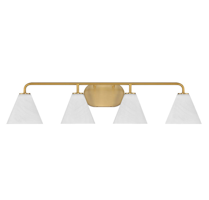 Savoy House 8-2988-4-322 Four Light Bathroom Vanity, Warm Brass