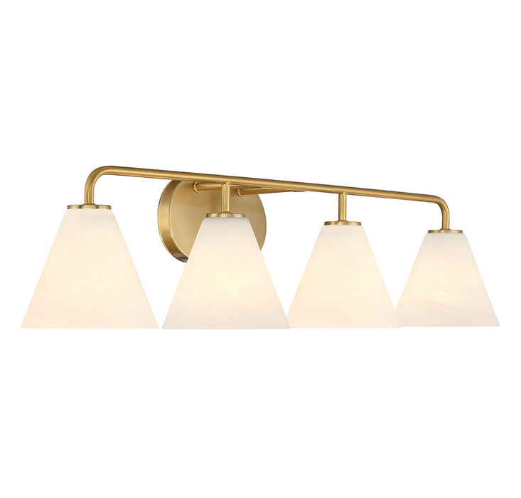 Savoy House 8-2988-4-322 Four Light Bathroom Vanity, Warm Brass