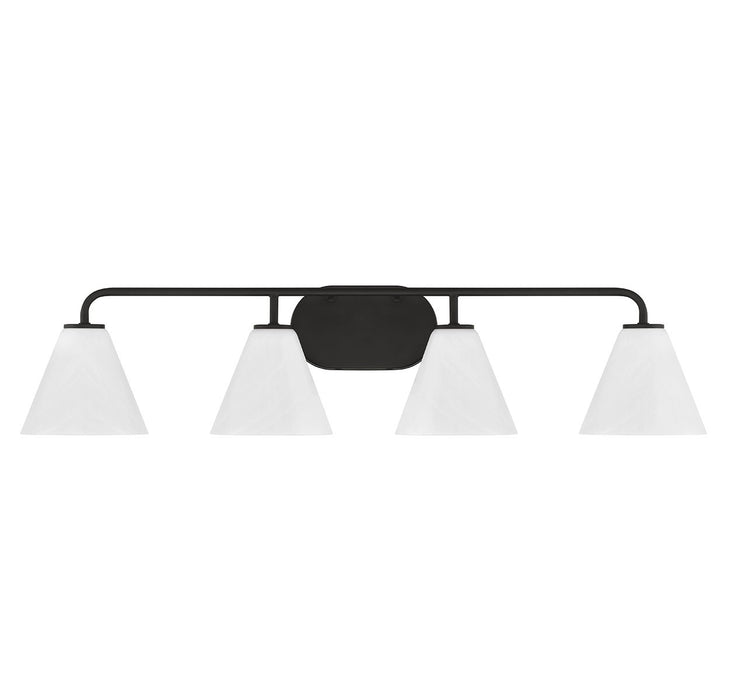 Savoy House 8-2988-4-BK Four Light Bathroom Vanity, Matte Black