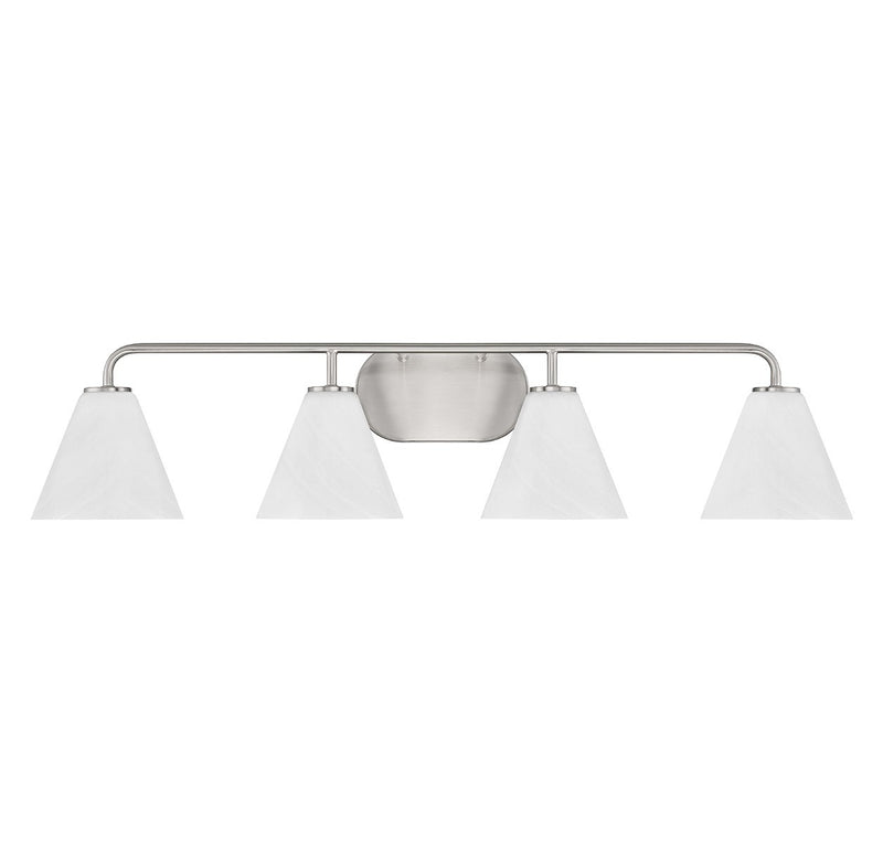 Savoy House 8-2988-4-SN Four Light Bathroom Vanity, Satin Nickel