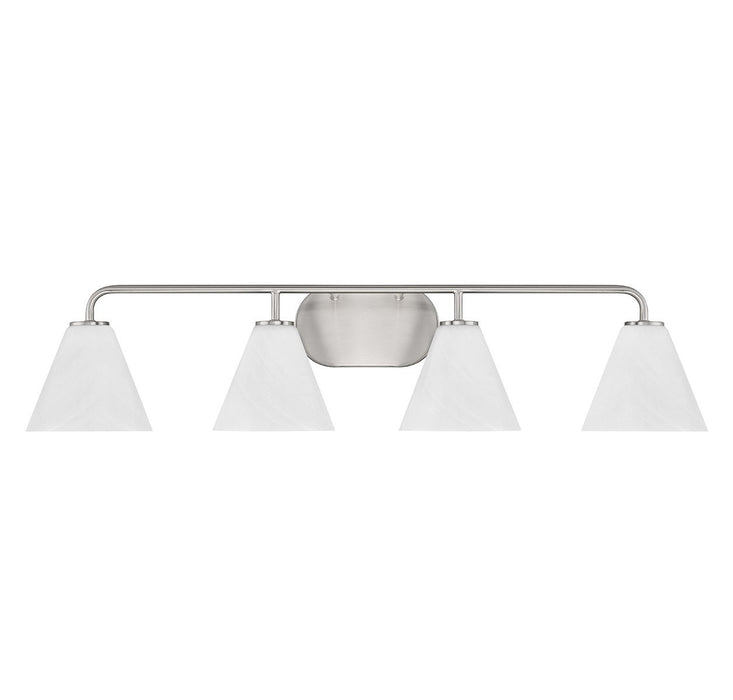 Savoy House 8-2988-4-SN Four Light Bathroom Vanity, Satin Nickel