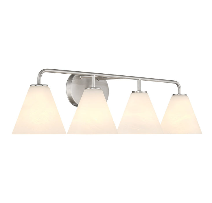 Savoy House 8-2988-4-SN Four Light Bathroom Vanity, Satin Nickel